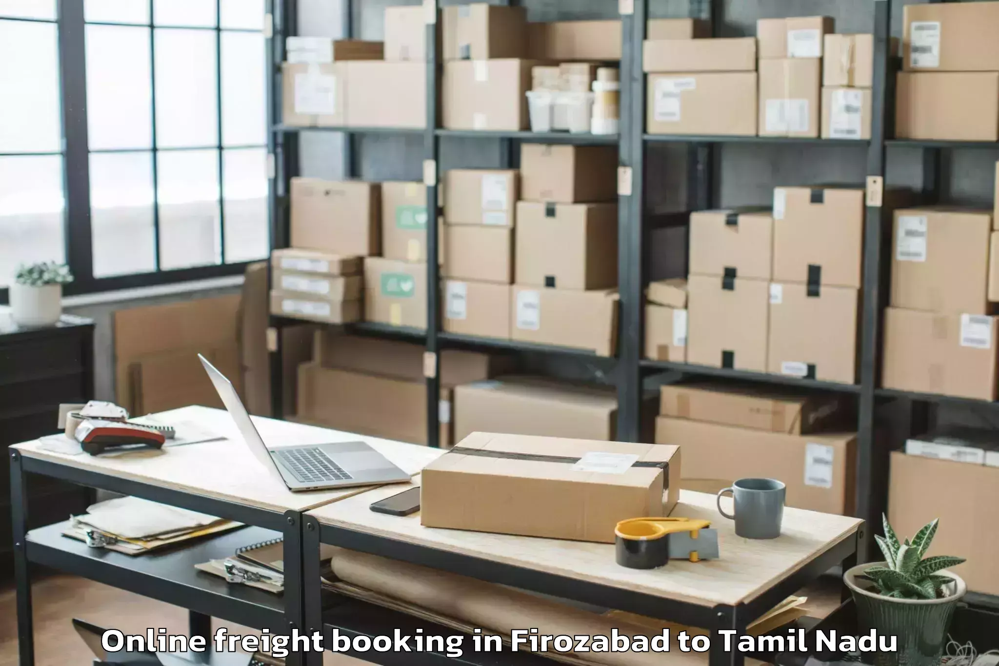 Top Firozabad to Sholinganallur Online Freight Booking Available